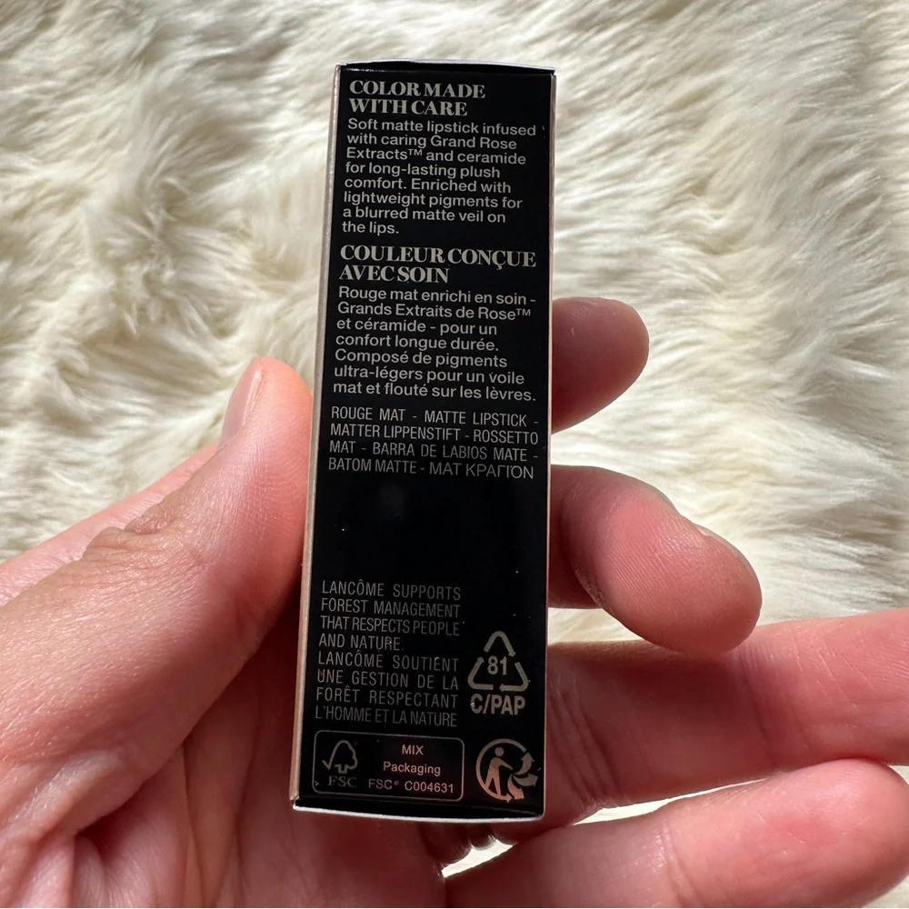 Lancôme L'ABSOLU ROUGE INTIMATTE SOFT MATTE LIPSTICK NIB 450 SURPRISE SURPRISE